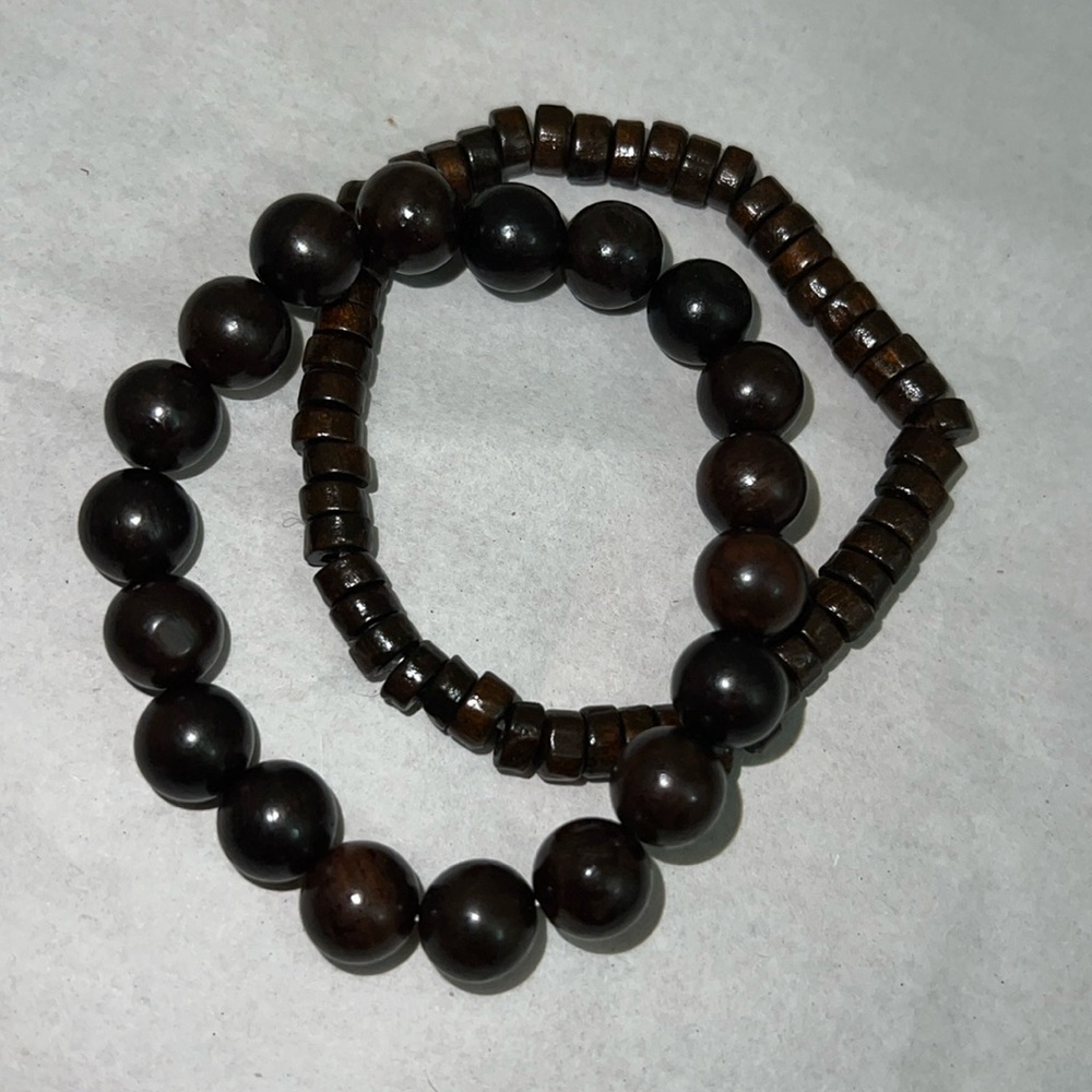 Dark Coffee Brown Beaded Bracelet